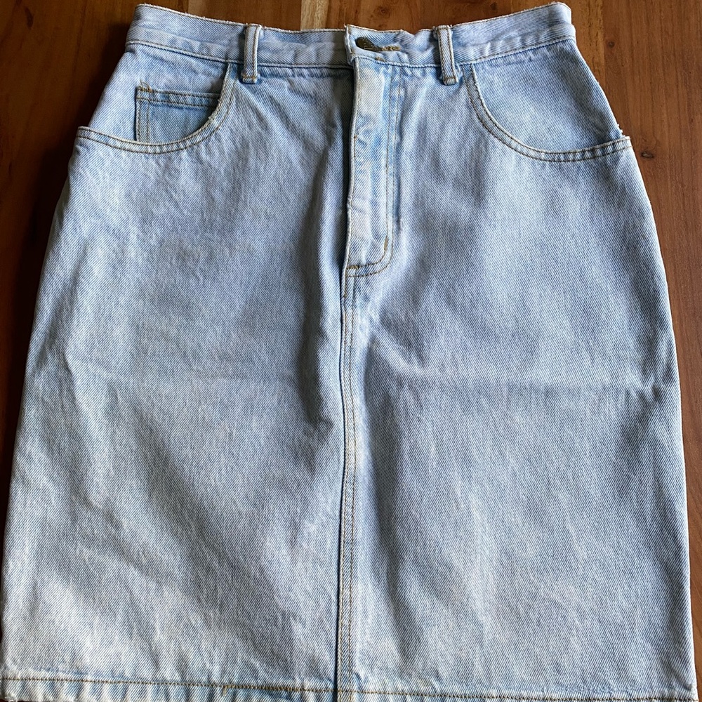 Vintage Guess Light Blue Denim Pencil Skirt